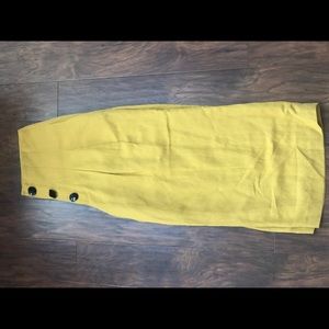 Zara Linen High Waist Pleated Trousers w/ Buttons